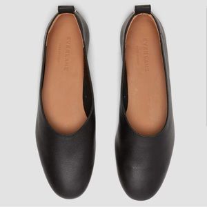 Everlane Day Glove Black Leather Ballet Flat sz 6 made in 🇮🇹